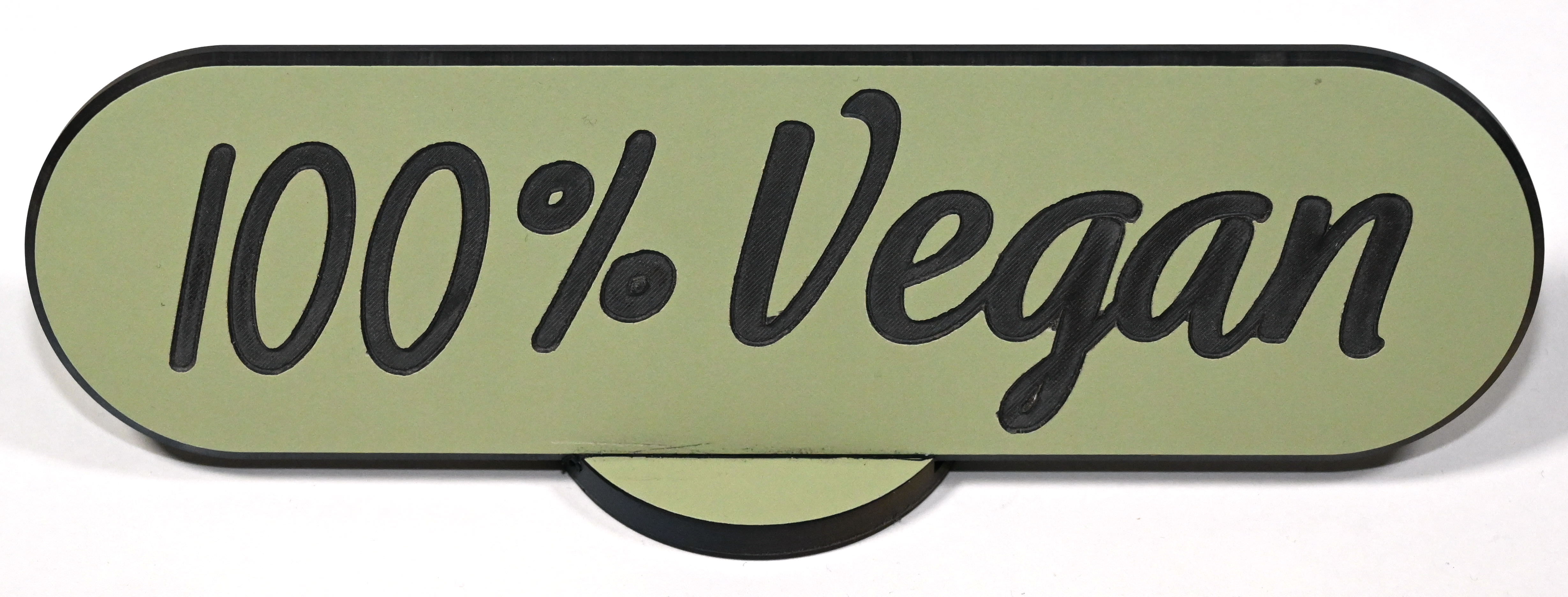 Thekenaufsteller "100% vegan"